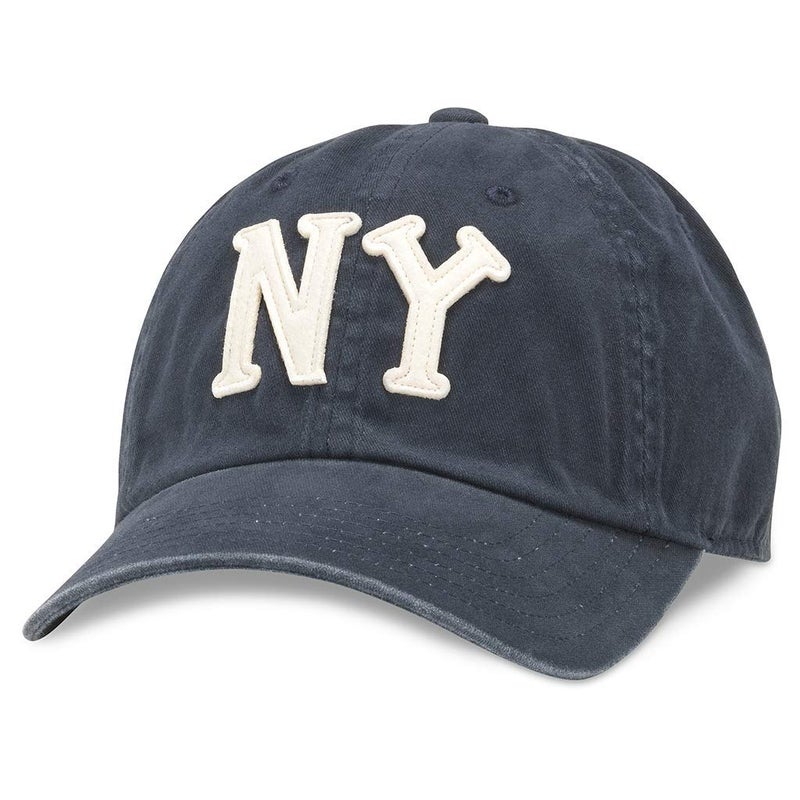 AMERICAN NEEDLE Historic New York Black Yankees Negro League Team Archive Baseball Cap Adjustable Buckle Strap Dad Hat (44747B-NBY-NAVY) - Image 1